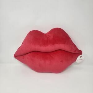 Red Lips Plush Decorative Valentine's Day Pillow
